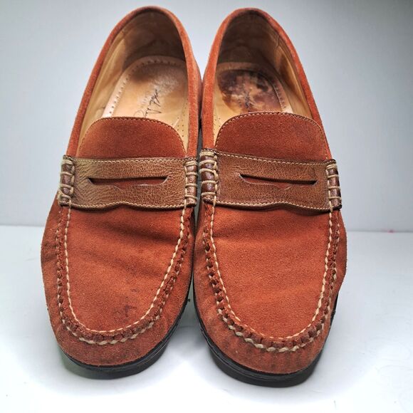 Martin Dingman Men’s Size 10M Suede Leather Vibram Sole Penny Loafers - Picture 10 of 11